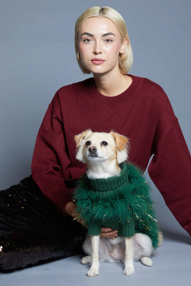 Max Bone Christian Cowan Holiday Glitz Jumper Emerald Green