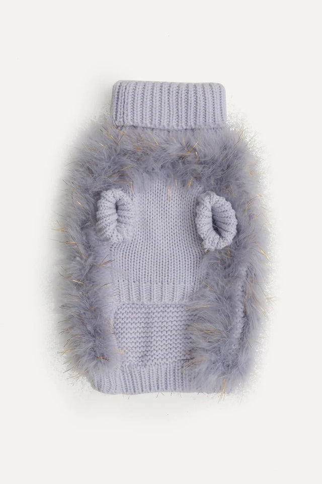 Christian Cowan X Max Bone Dog Jumper - Holiday Periwinkle