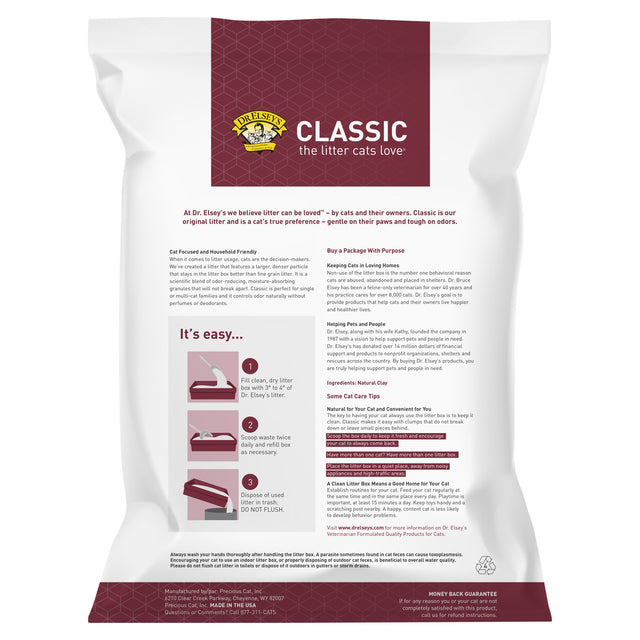 Dr. Elsey's Precious Cat Classic Clumping Clay Cat Litter