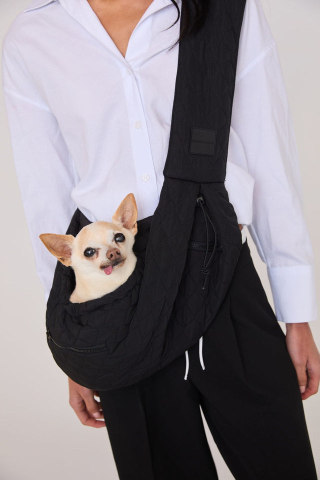 Max Bone Eco Packable Sling Carrier for Dogs and Cats - Black