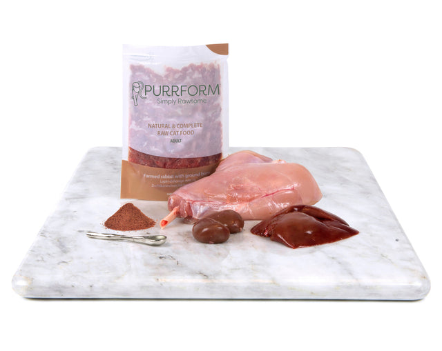 Purrform Farmed Rabbit & Ground Bone 70g Pouch