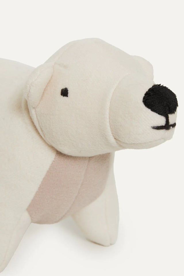 Max Bone Frosty Polar Bear Plush Dog Toy