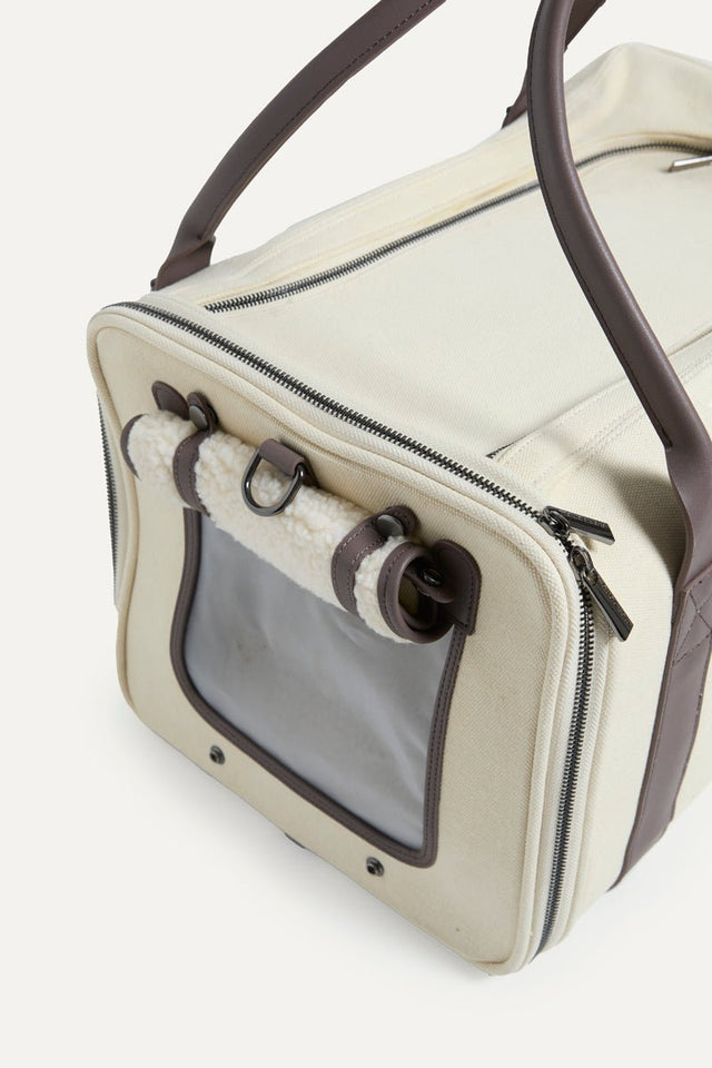 Max Bone Global Citizen Pet Carrier Bag Off White