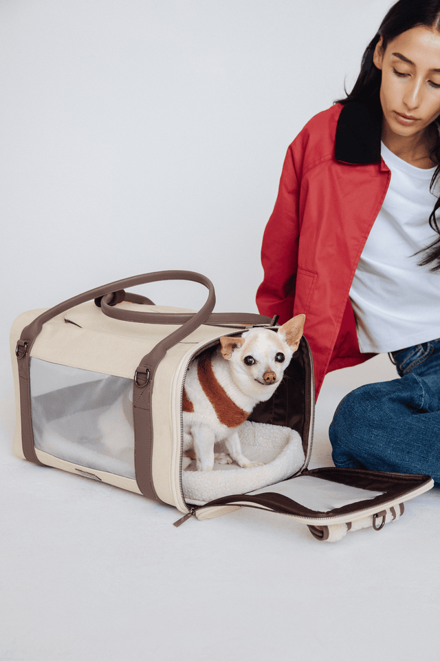 Max Bone Global Citizen Pet Carrier Bag Off White