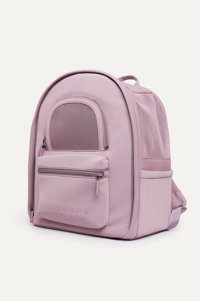 Max Bone Go Everywhere Backpack Carrier For Dogs - Dusty Mauve