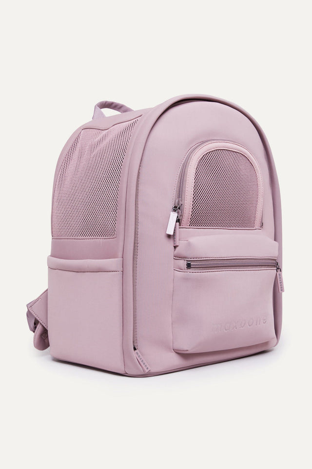 Max Bone Go Everywhere Backpack Carrier For Dogs - Dusty Mauve