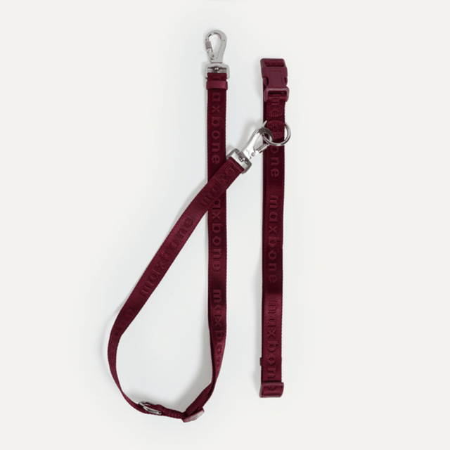 Max Bone GO! With Ease Hands Free Dog Leash - Cherry Cola