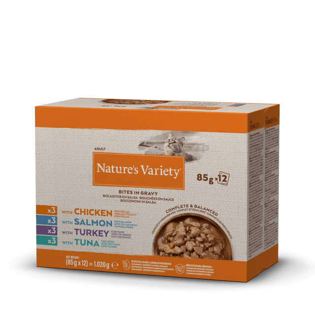 Nature's Variety Bites In Gravy Mixed Flavours for Cats