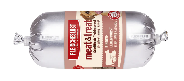 Fleischeslust meat & treat Dog Training Sausage, Beef Liver