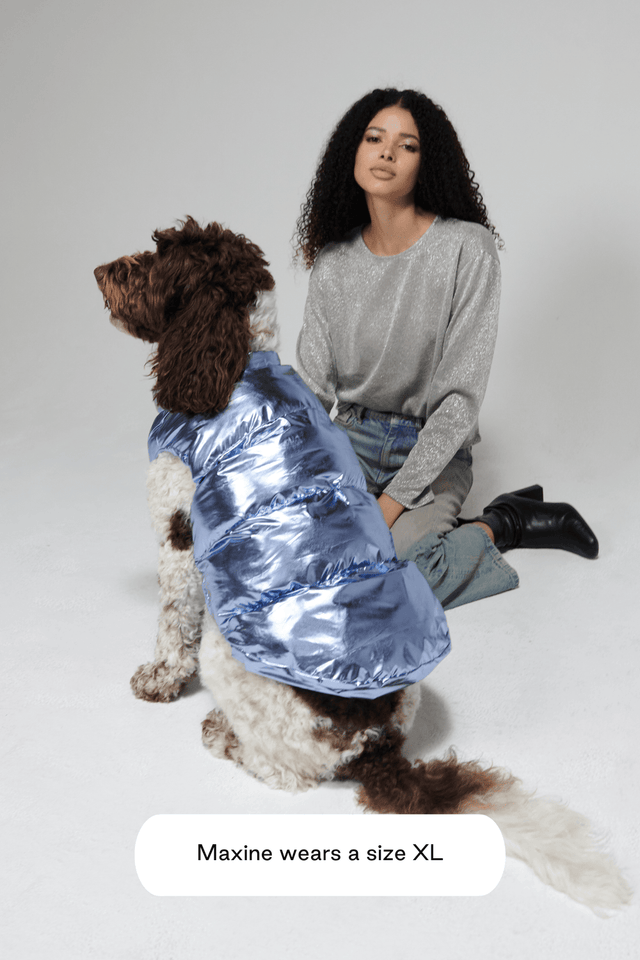 Max Bone Metallic Arabella Puffer Vest