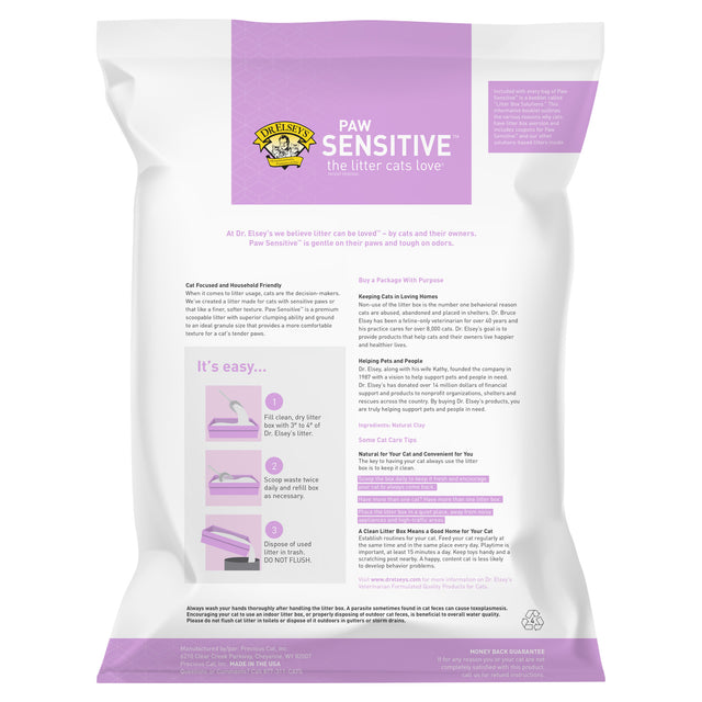 Dr. Elsey's Precious Cat Paw Sensitive Clumping Clay Cat Litter