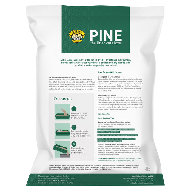 Dr. Elsey's Precious Cat Pine All-Natural Kiln-Dried Cat Litter