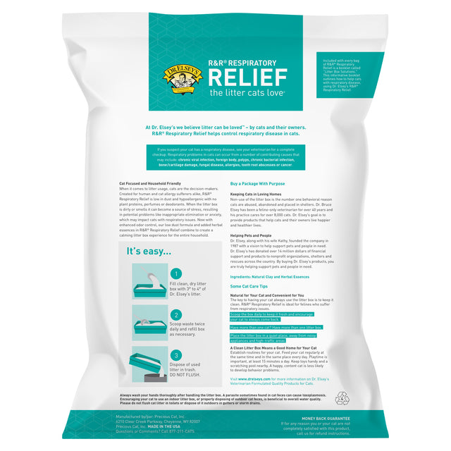 Dr. Elsey's Precious Cat Respiratory Relief Clumping Clay Cat Litter