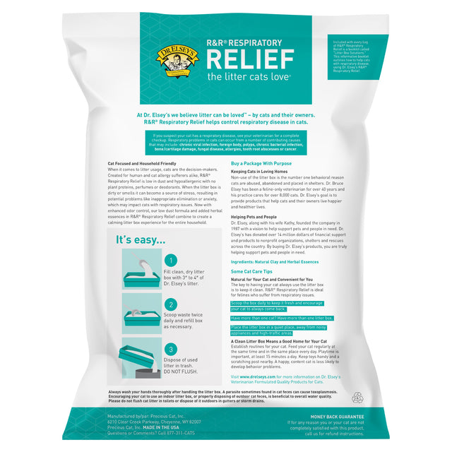 Dr. Elsey's Precious Cat Respiratory Relief Clumping Clay Cat Litter