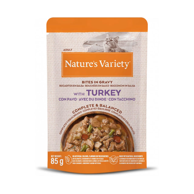 Nature's Variety Bites in Gravy Turkey For Cats