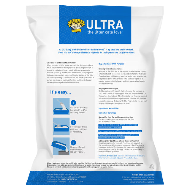 Dr. Elsey's Precious Cat Ultra Clumping Clay Cat Litter