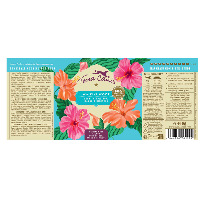Terra Canis Flower Menu Waikiki Woof Salmon