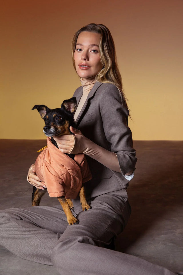 Max Bone Dog Wrap Puffer Jacket - Camel