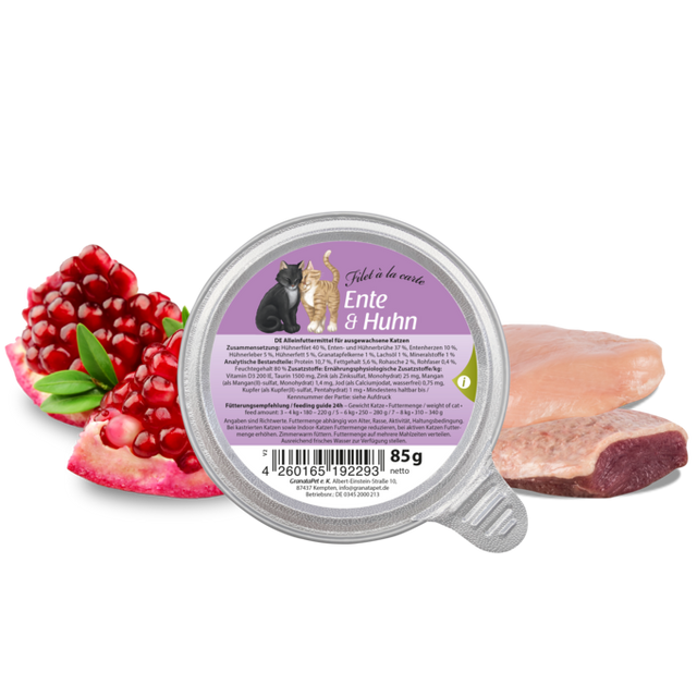 Granatapet Cat wet food Filet a la carte duck & chicken