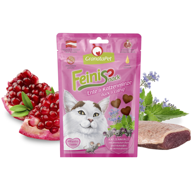 Granatapet Cat snacks FeiniSnack duck & catnip