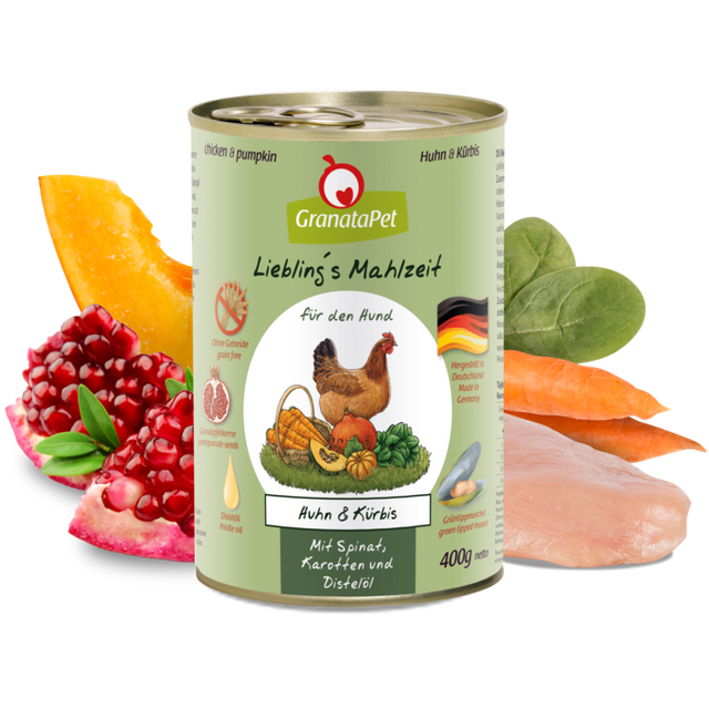 Granatapet Dog wet food Liebling's Mahlzeit chicken & pumpkin