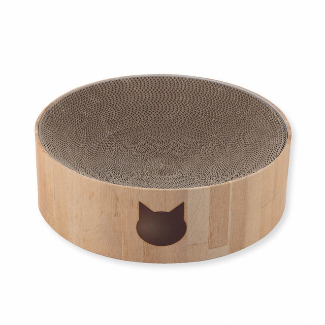 Necoichi Cozy Cat Scratcher Bowl Oak