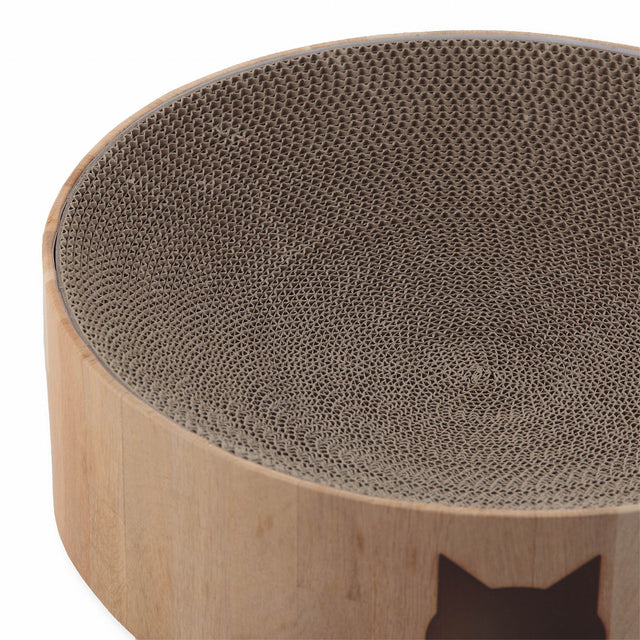 Necoichi Cozy Cat Scratcher Bowl Oak
