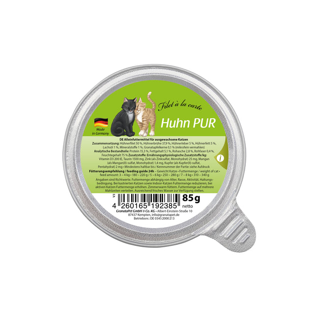Granatapet Cat wet food Filet a la carte chicken PUR