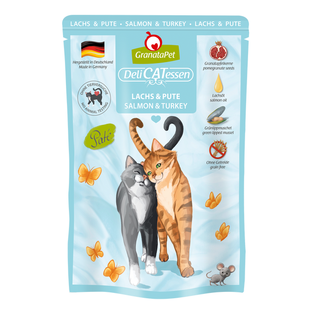 Granatapet Cat wet food DeliCatessen salmon & turkey