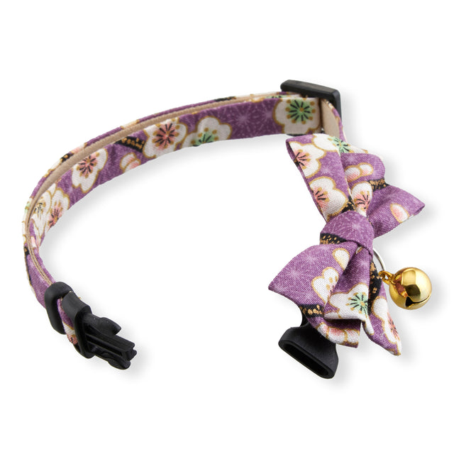 Necoichi Hanami Bow Tie Cat Collar Lavender