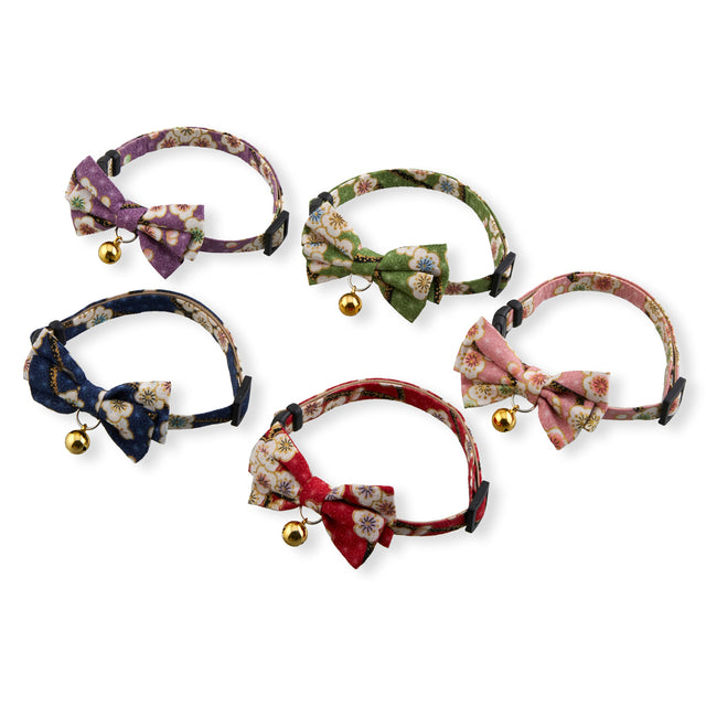 Necoichi Hanami Bow Tie Cat Collar Lavender