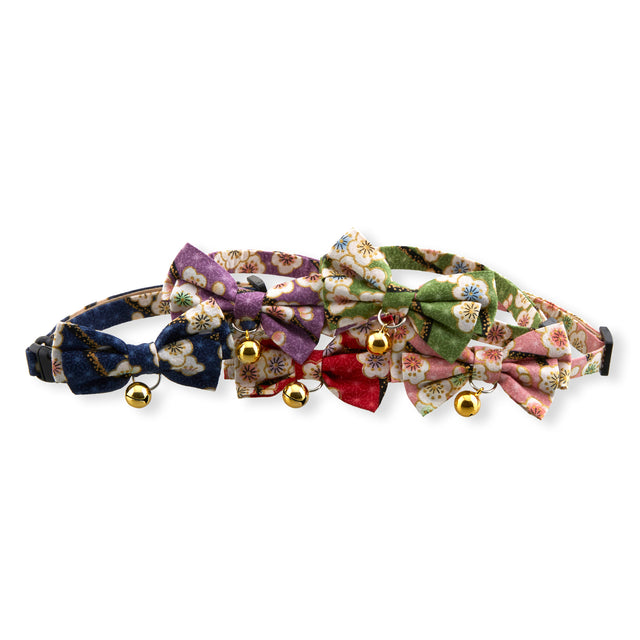 Necoichi Hanami Bow Tie Cat Collar Lavender