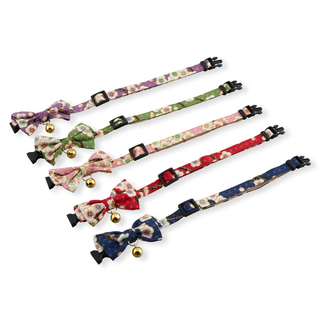 Necoichi Hanami Bow Tie Cat Collar Lavender