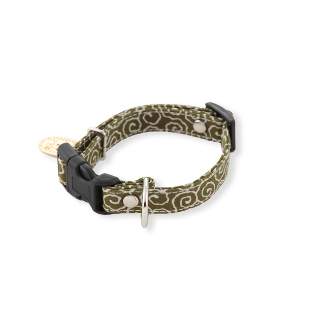 Necoichi Ninja Dog Collar Green
