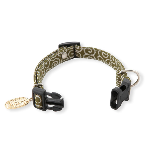 Necoichi Ninja Dog Collar Green