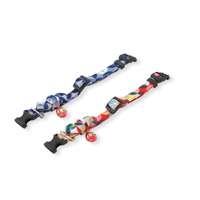 Necoichi Daruma Charm Bow Tie Dog Collar Red