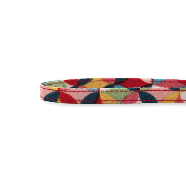 Necoichi Daruma Charm Bow Tie Dog Leash Red