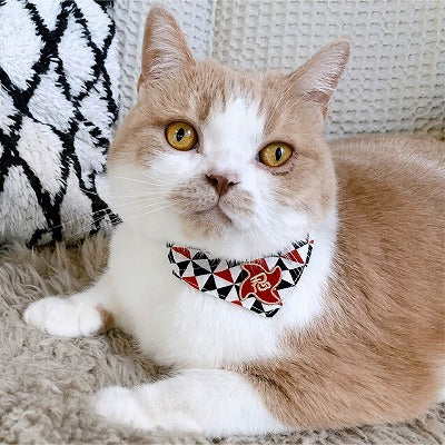 Necoichi Ninja Cat Bandana Collar Black
