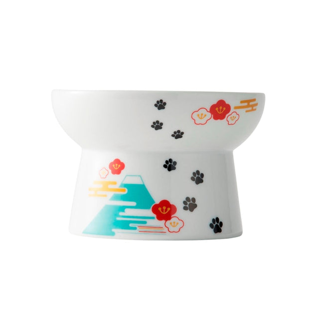 Necoichi Raised Cat Food Bowl (Fuji)