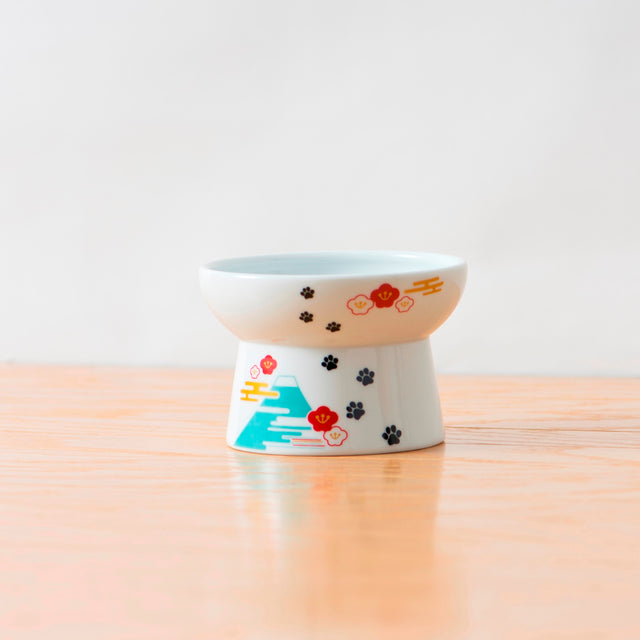 Necoichi Raised Cat Food Bowl (Fuji)