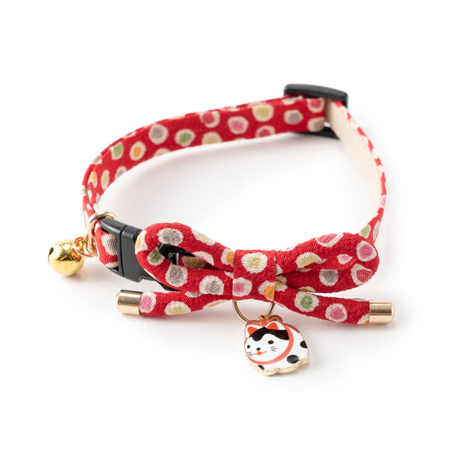 Necoichi ZEN Hariko Charm Cat Collar Red
