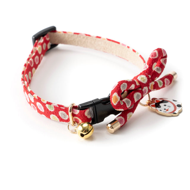 Necoichi ZEN Hariko Charm Cat Collar Red