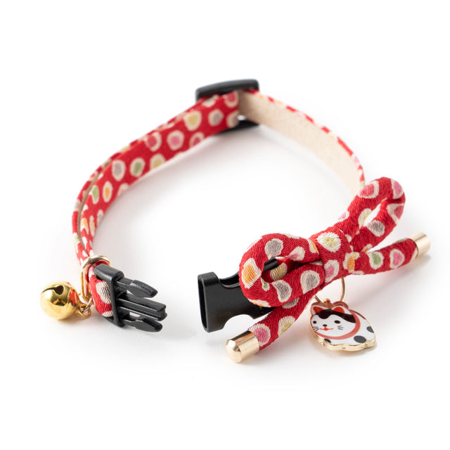 Necoichi ZEN Hariko Charm Cat Collar Red