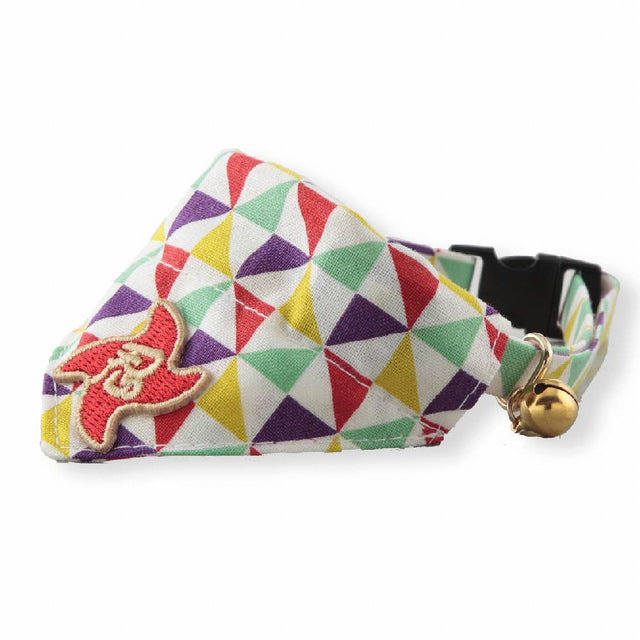 Necoichi Ninja Cat Bandana Collar Yellow