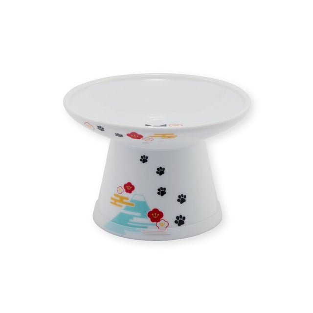 Necoichi Raised Cat Food Bowl Extra Wide (Fuji)