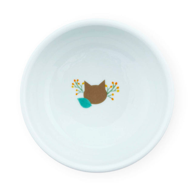 Necoichi Raised Cat Food Bowl (Botanical Garden)