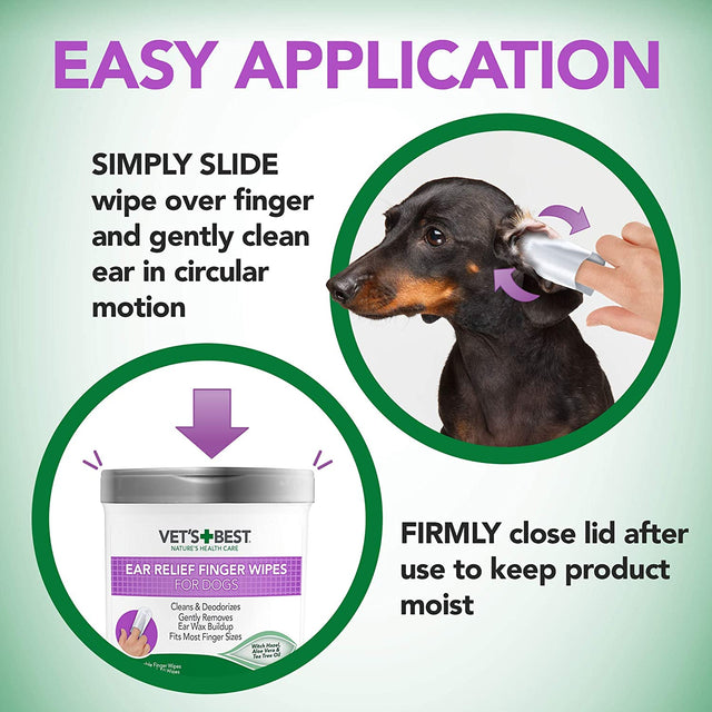 Vet's Best Clean Ear Finger Pads for Dogs x 50 pads
