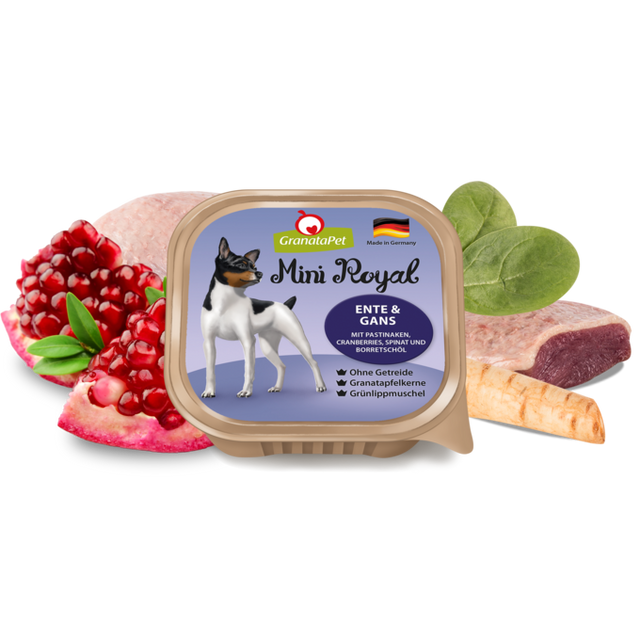 Granatapet Dog wet food Mini Royal duck & goose