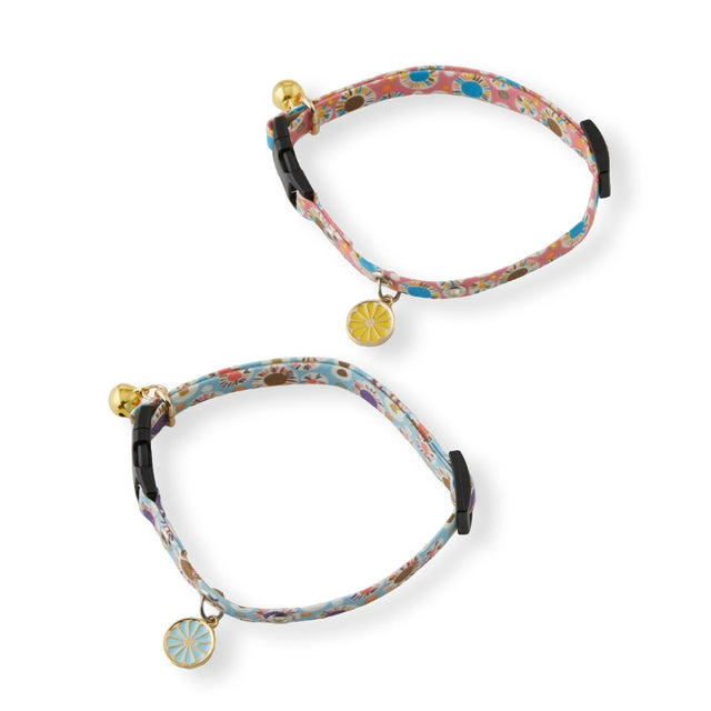 Necoichi Spring Blossoms Cat Collar Blue