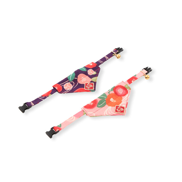 Necoichi Kimono Cat Bandana Collar Purple